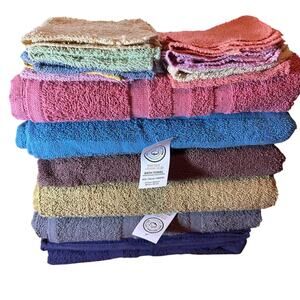 6 towels and 12 washcloths